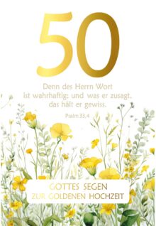 Faltkarte Goldene Hochzeit