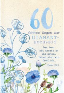 Faltkarte Diamanthochzeit